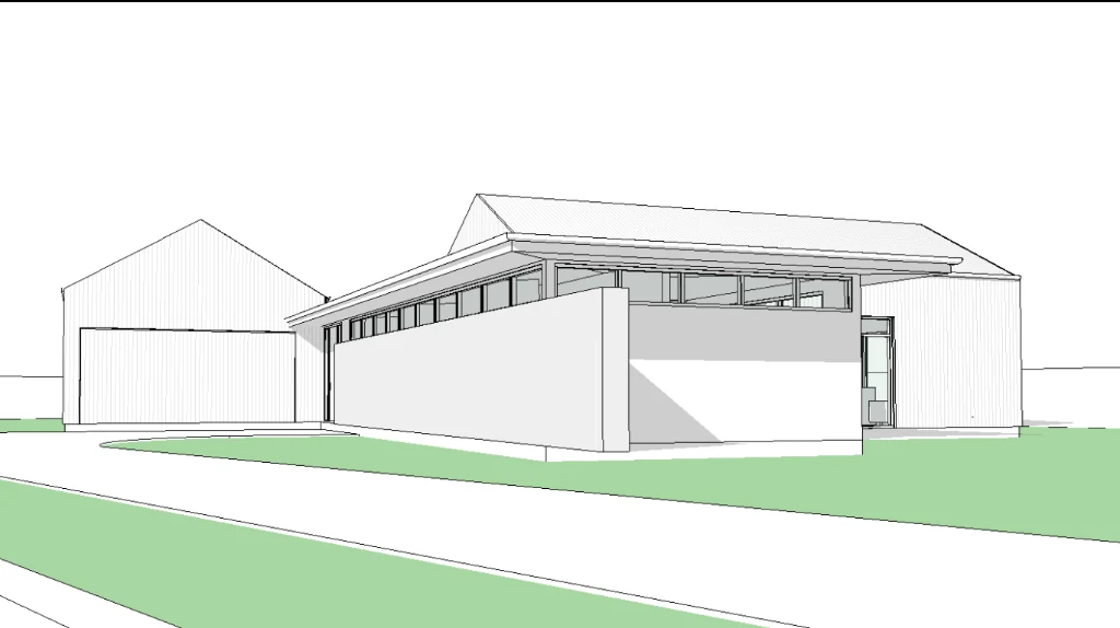 Revit model view of the proposed residential concept at 34 Fairways before visualisation.